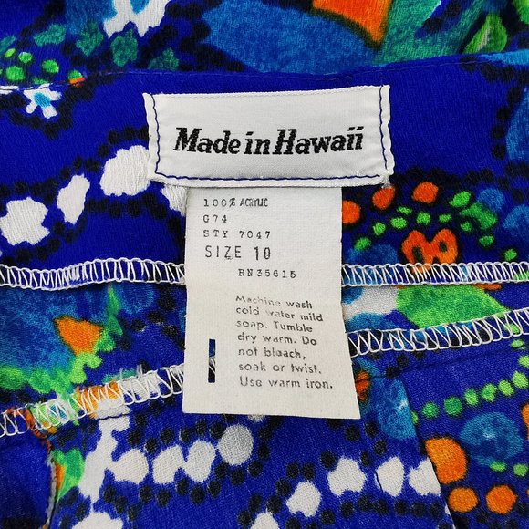 Blue Hawaiian Flounced 70s Halter Maxi Dress - Picture 11 of 15